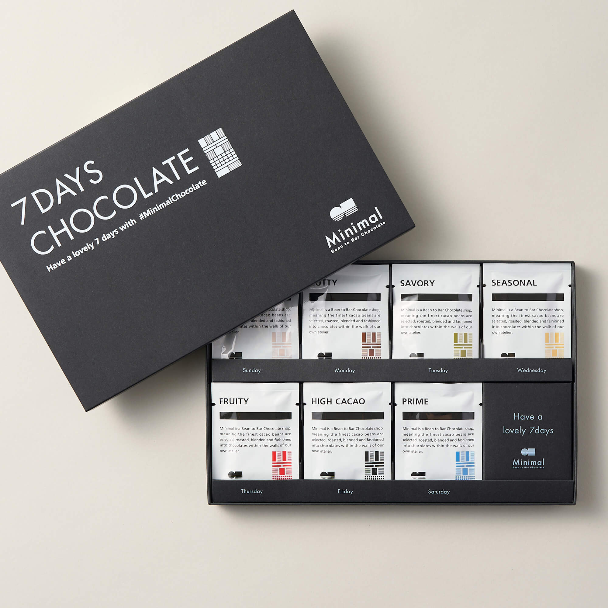全種食べ比べセット -7DAYS CHOCOLATE-（14枚入） – Minimal - Bean to