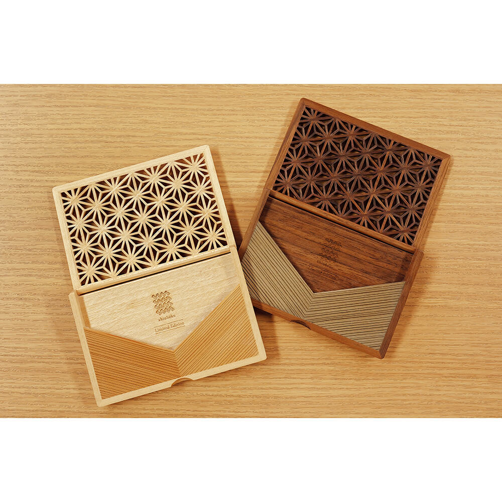 Enishi shinboku 3周年記念モデル 組子細工のカードケース 木製 横型