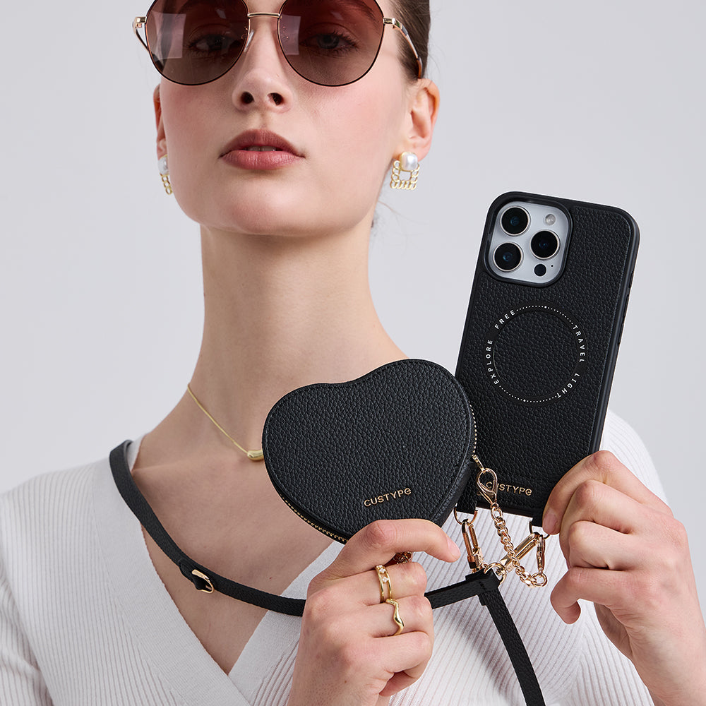 Custype iPhone 15 Plus クロスボディケース、カードホルダーと