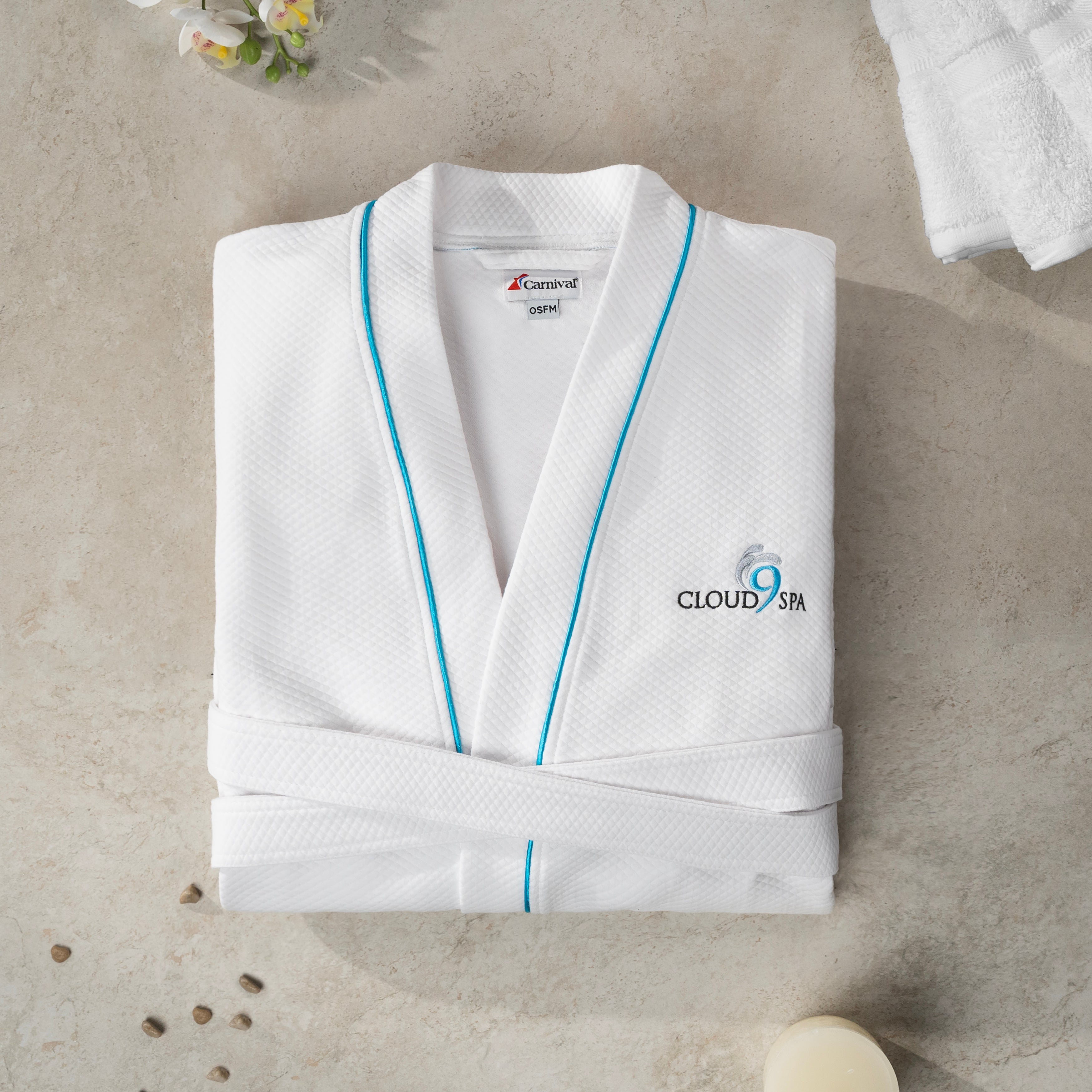 Carnival Home™️ Signature Cruise Cloud 9 Spa White Bath Robe