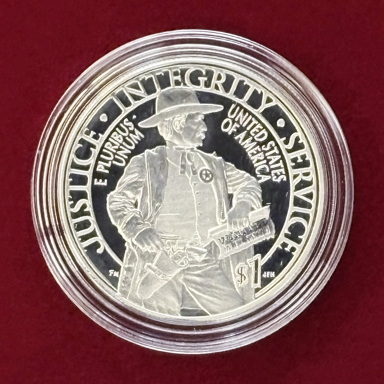 アメリカ】連邦保安官局225周年記念 1ドル 銀貨 プルーフ 2015［B