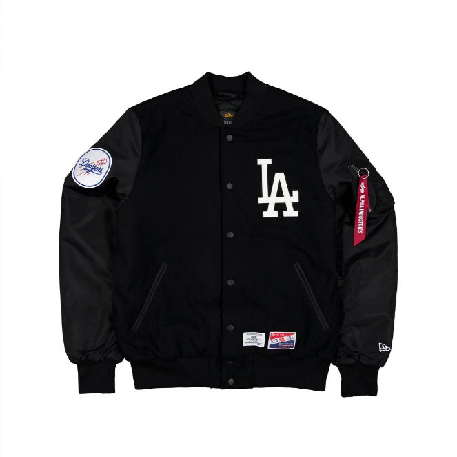 New Era X Alpha Industries Los Angeles Dodgers MA-1 Wool Varsity