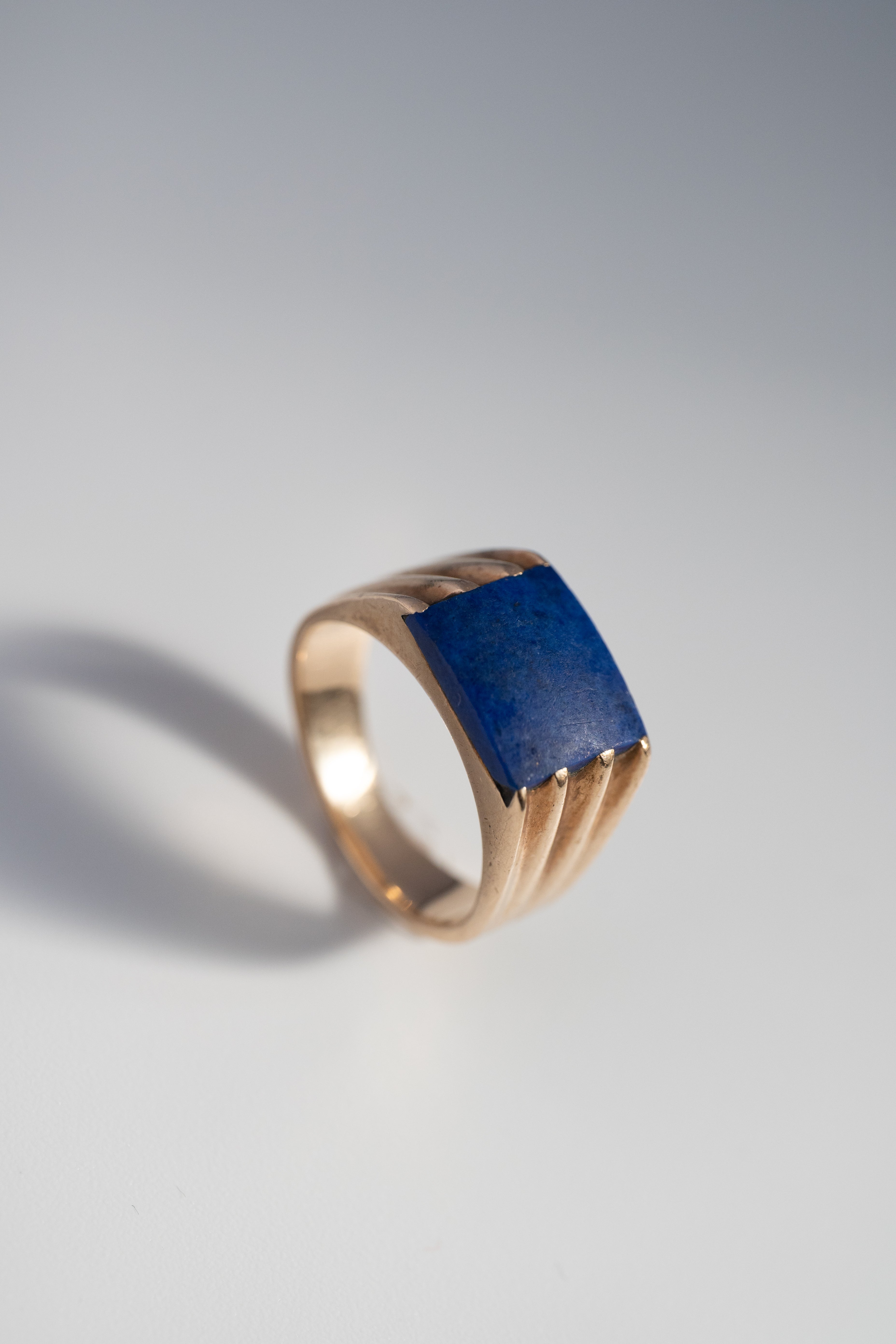 9K 1909年製 ロンドン・エドワーディアン ラピスラズリ シグネット