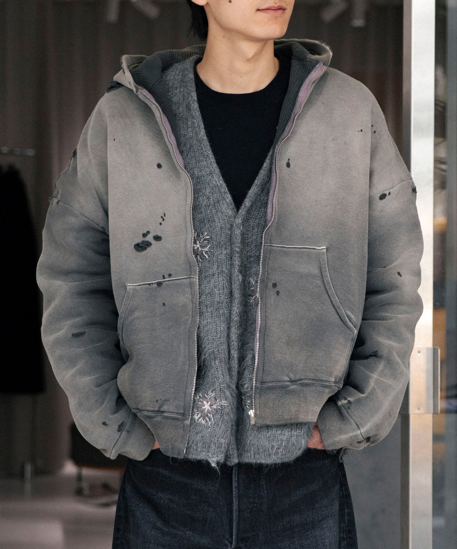 ラ*ル様 wake sapporo フーディー SW グレー XL hoodie wake sapporo