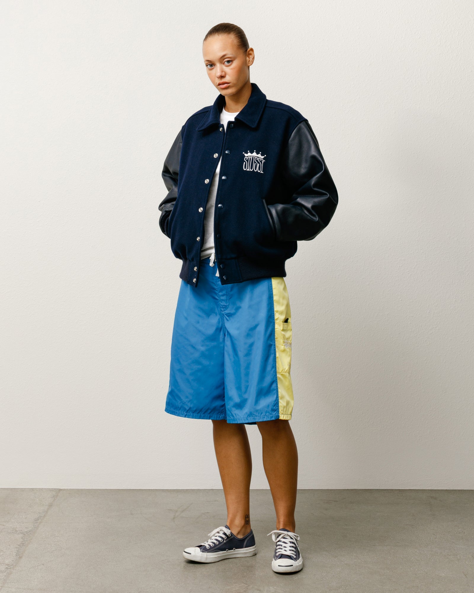 King Varsity Jacket – Navy | Outerwear | Stüssy Japan