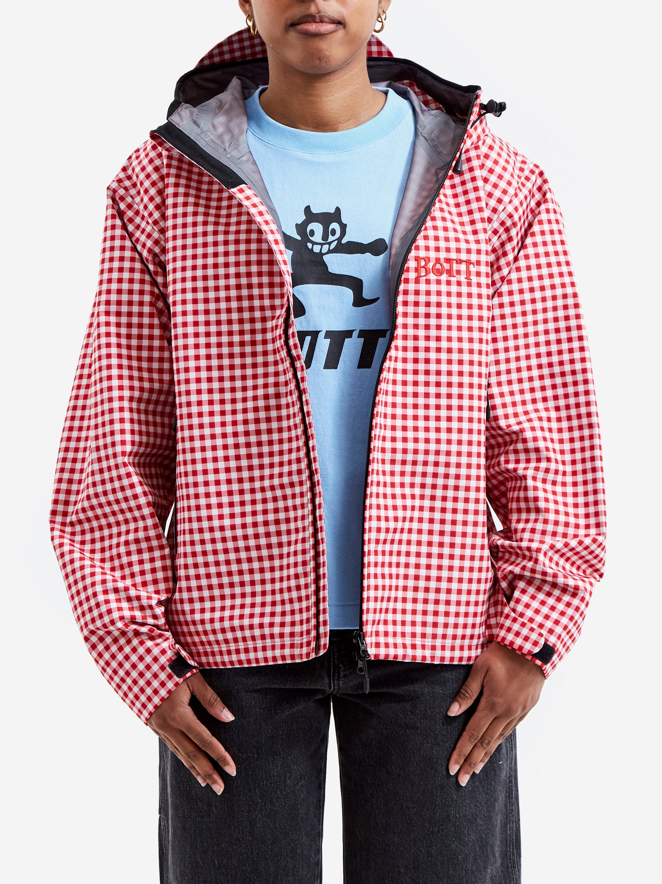 BoTT Gingham Shell Jacket - Red – Goodhood