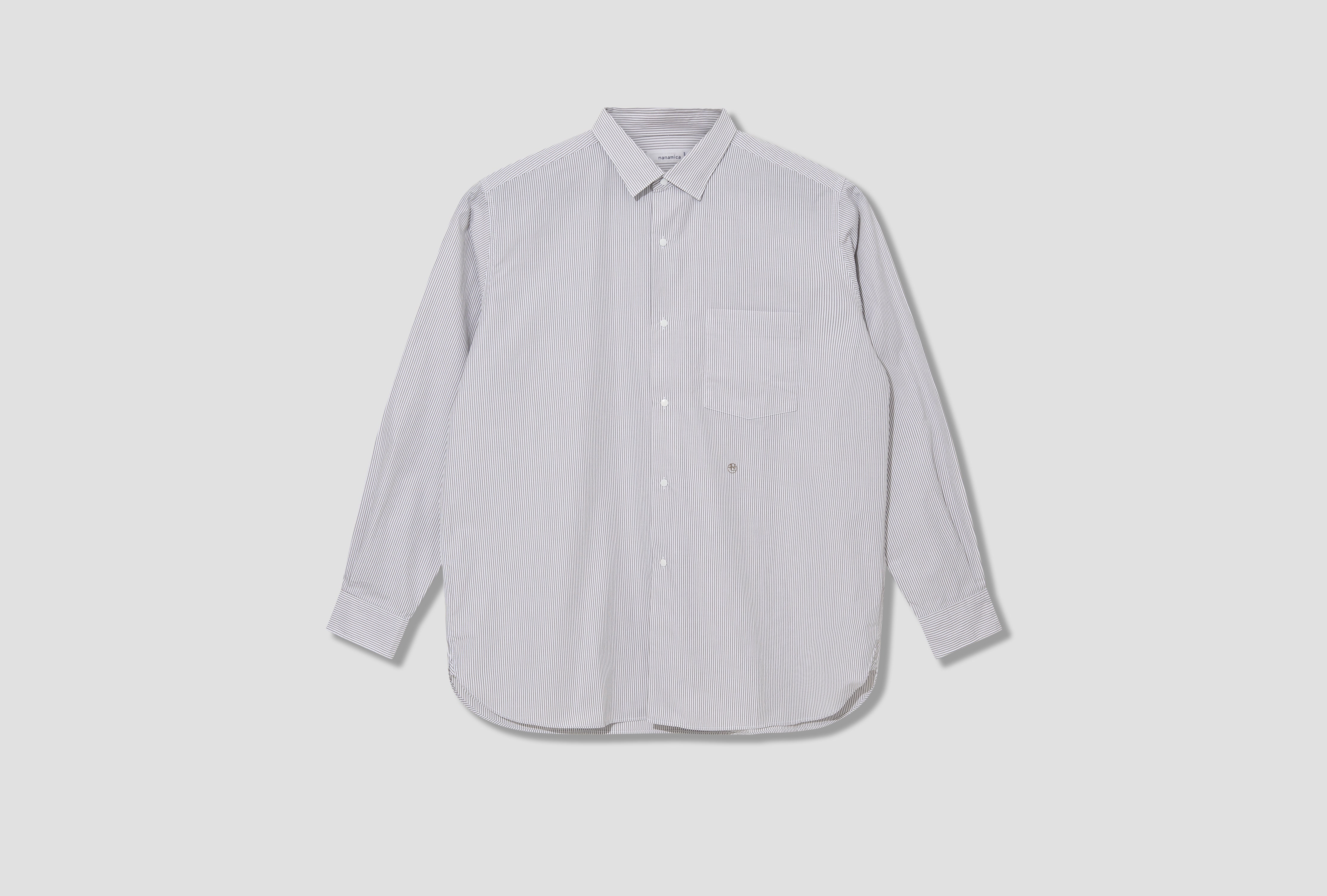 NANAMICA REGULAR COLLAR STRIPE WIND SHIRT SUGF362E Beige – HARRESØ