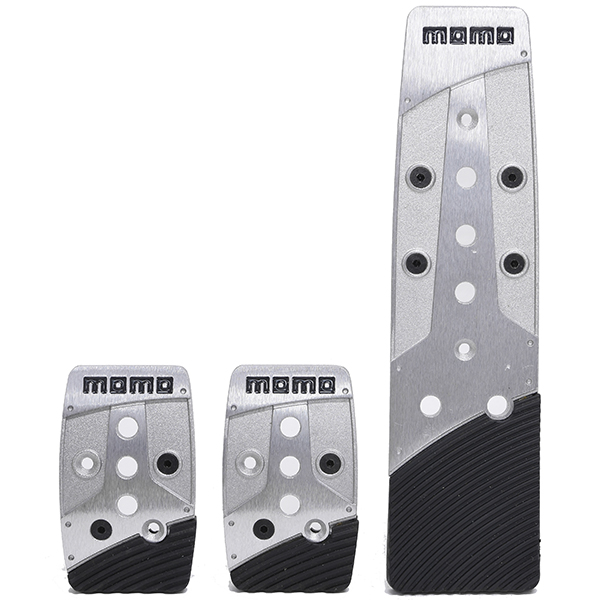 MOMO Aluminium 3 Pedal Set -STEALTH-(Silver) : Italian Auto Parts