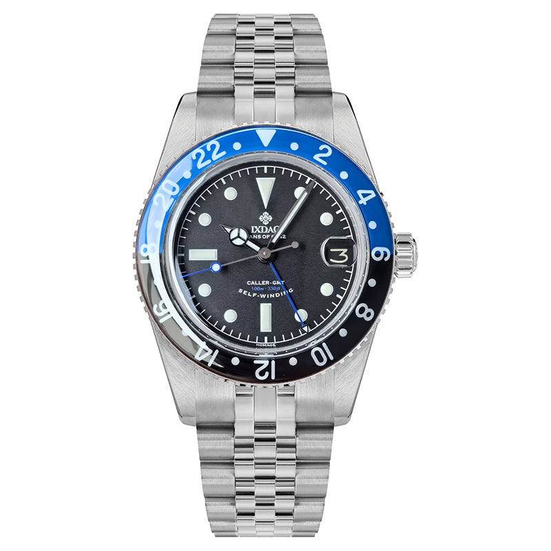 IXDAO 6542 Vintage 38MM NH34 GMT 904L Automatic Dive Watch Grey