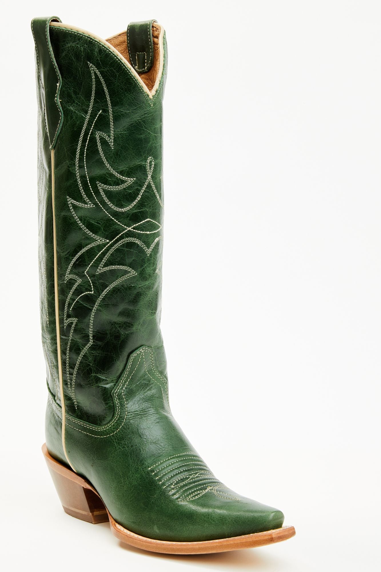 Dallas Alice Green Tall Western Boots - Snip Toe
