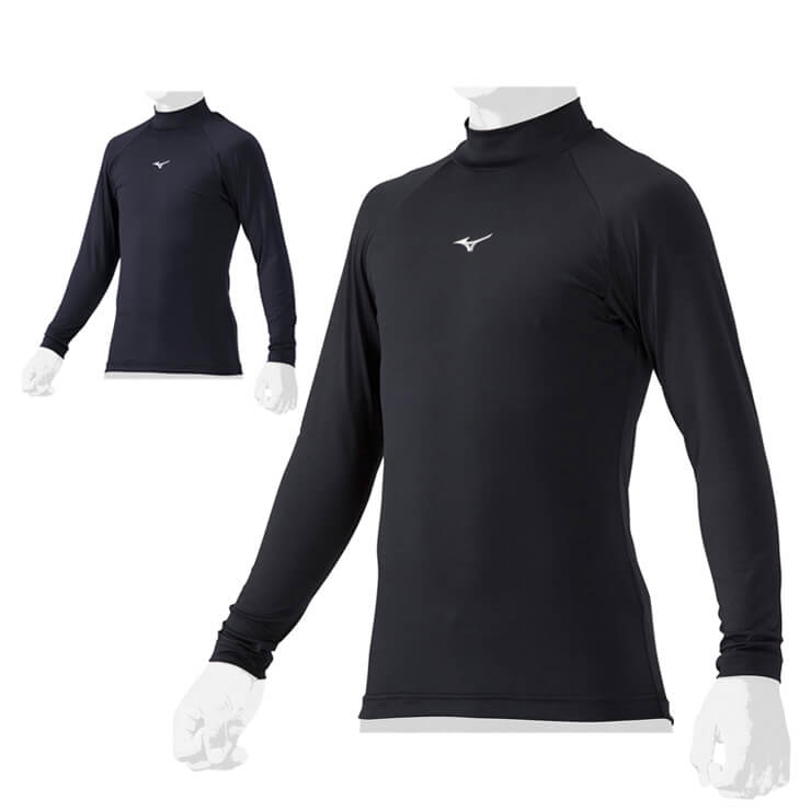 ミズノ ジュニア用 野球 アンダーシャツ 長袖 ハイネック ゼロプラス