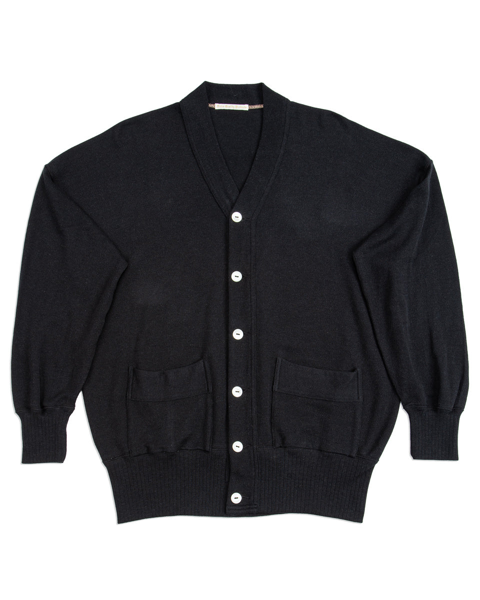 Olde Homesteader Extra Cotton Jersey Cardigan - Black – Standard
