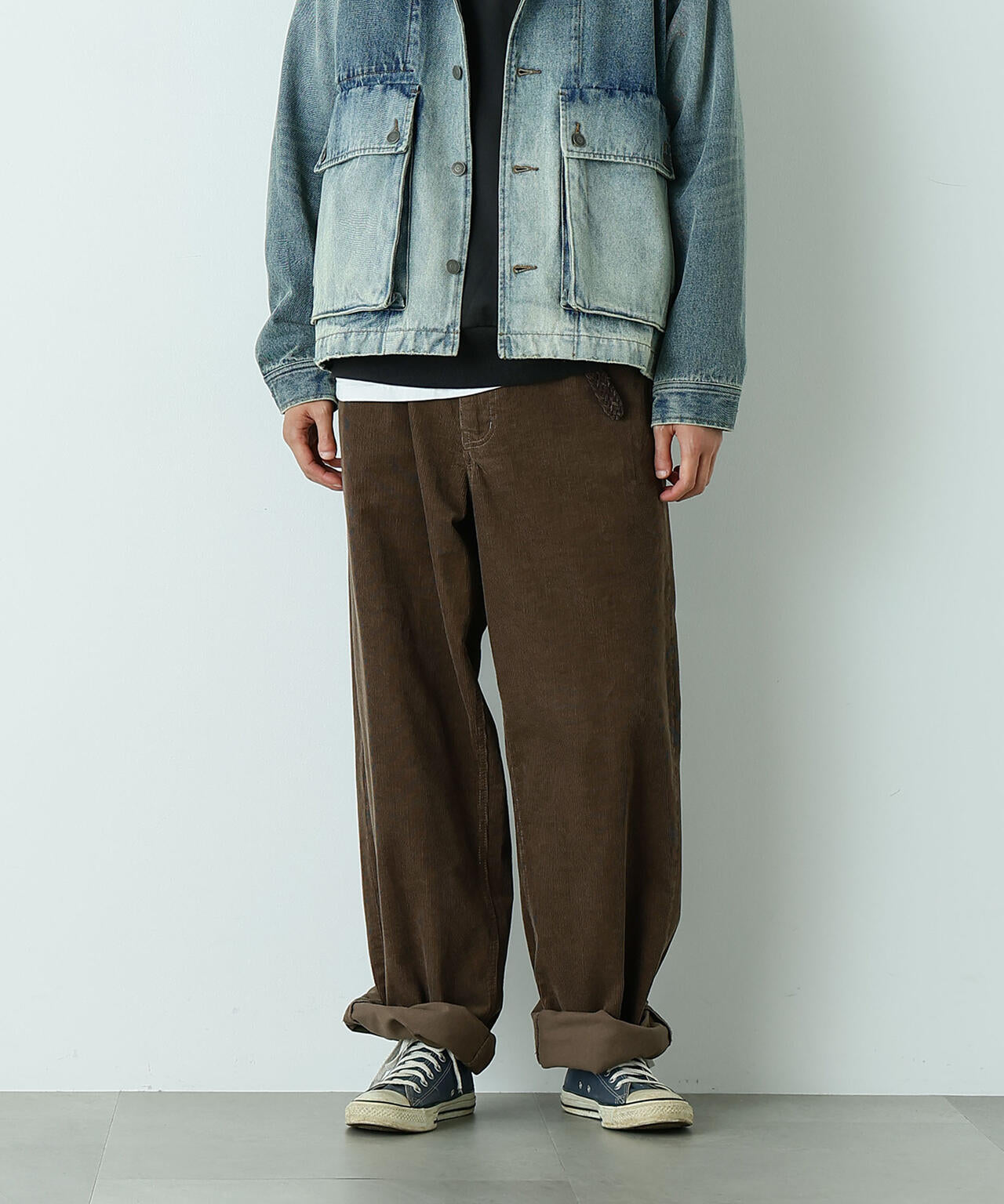 HOTEL PALACE｣ ワイドストレートコーデュロイパンツ