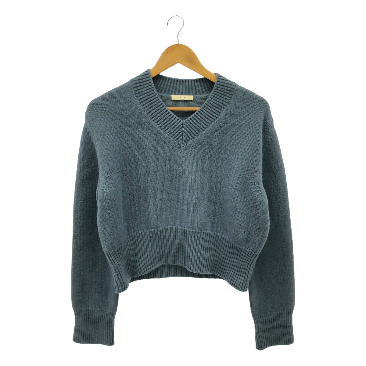 CELINE / セリーヌ | フィービー期 カシミヤ混 Vネック チャンキー