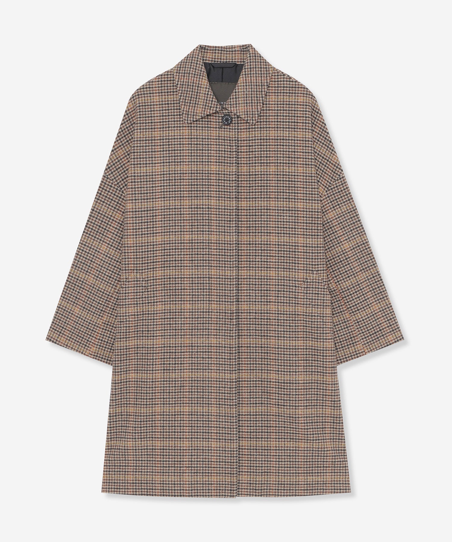 ROSLEY/ロズリー】ガンクラブチェックメルトンステンカラーコート