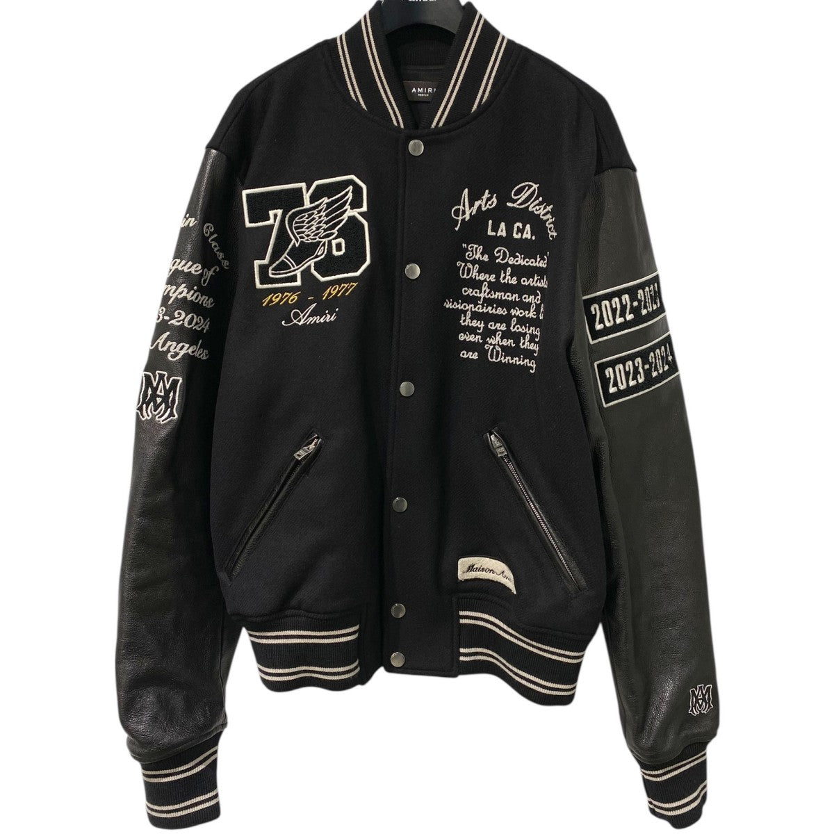 AMIRI(アミリ) 24SSEagle Varsityイーグルワッペンスタジャン レザー