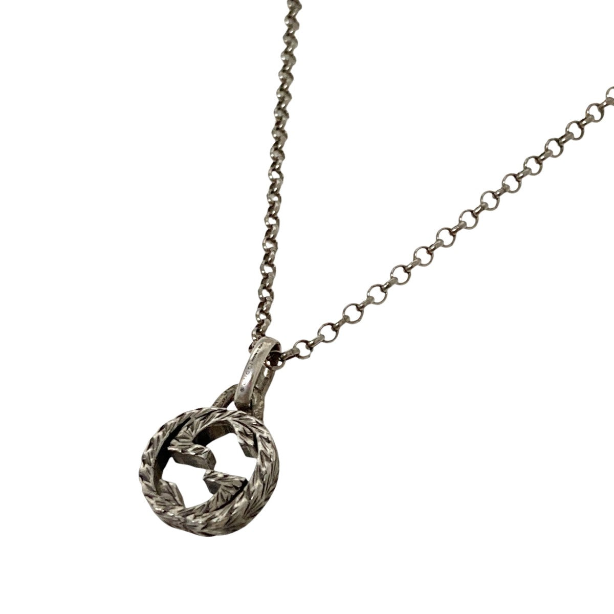 GUCCI(グッチ) インターロッキングGネックレス シルバー｜【公式