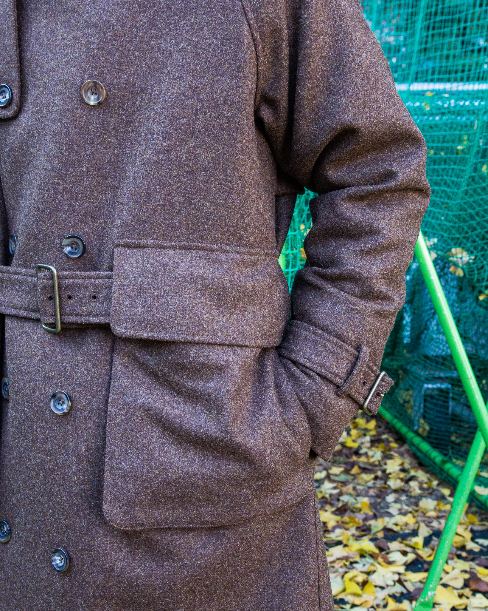 S.E.H KELLY “TRENCH COAT (WEST YORKSHIRE SHETLAND MELTON