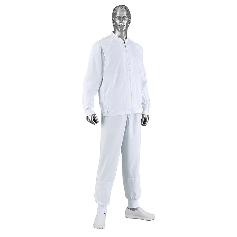 吸汗速乾ラグランジャンパー【ホワイト】［男女兼用］［ノンアイロン