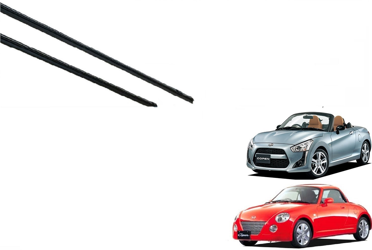 コペン ワイパー 替えゴム 適合サイズ フロント2本 交換セット