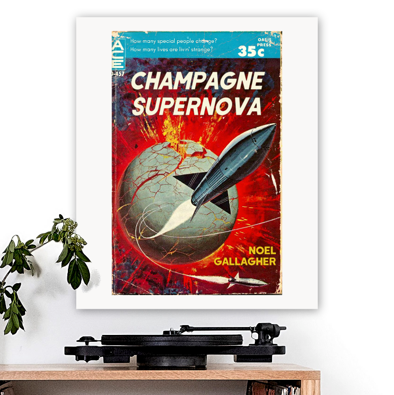 Oasis-inspired 'Champagne Supernova' Art Print · RecombinantCulture