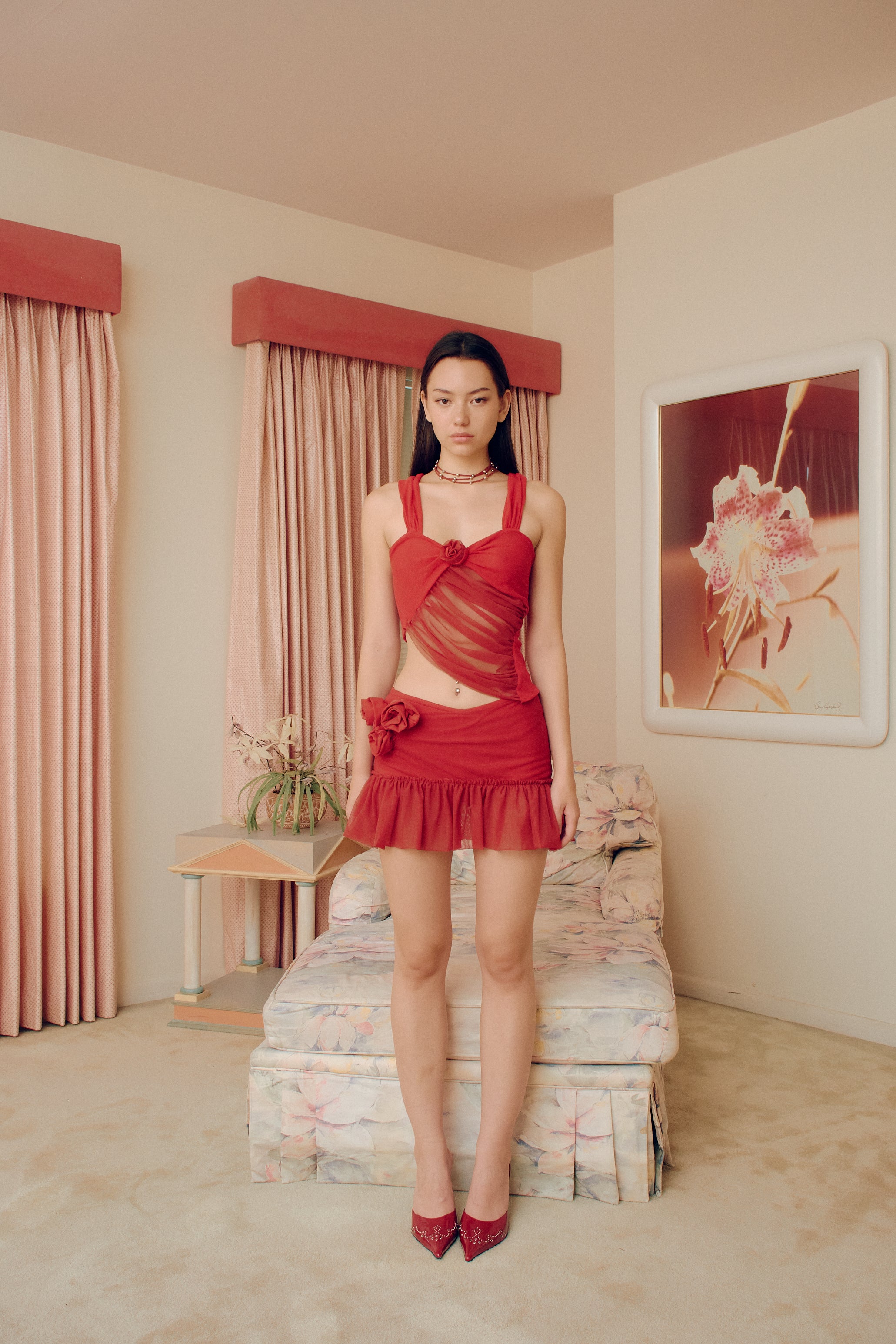 Red Talk Flower Top - ZEMETA