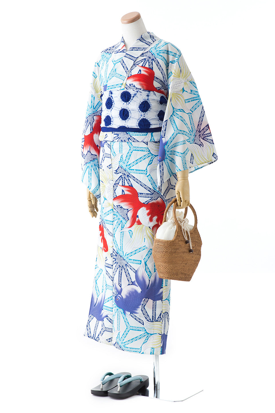 レディスゆかた/麻の葉金魚 – 撫松庵公式通販サイト