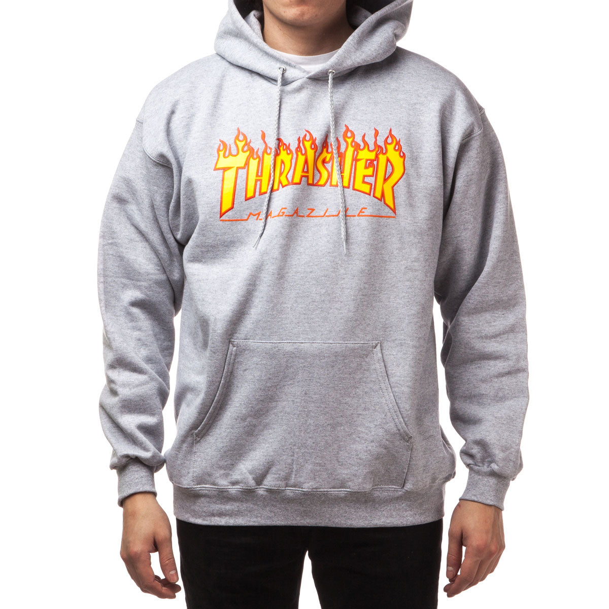 Thrasher Flame Hoodie - Grey – Daddies Board Shop