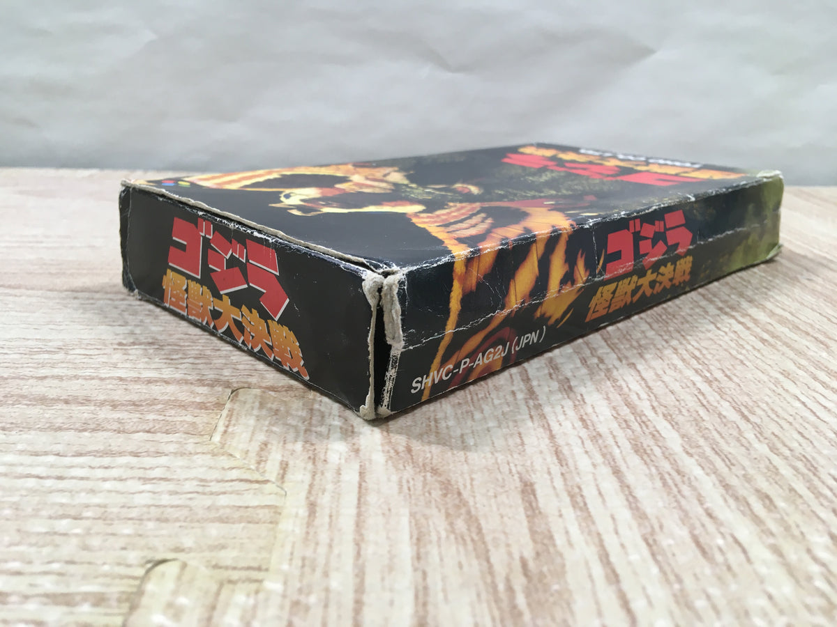 UF4556 Godzilla Kaijuu Dai Kessen Boxed Super Famicom SNES Japan
