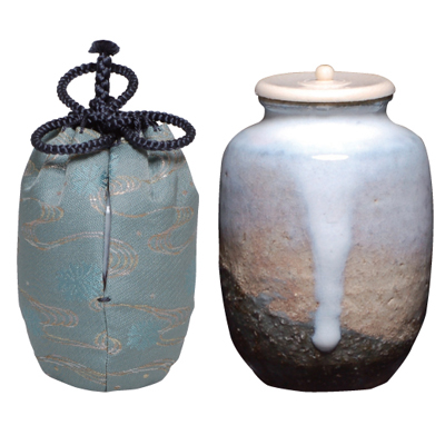 茶入 萩焼 肩衝【販売】-茶道具は京都しみず孔昌堂