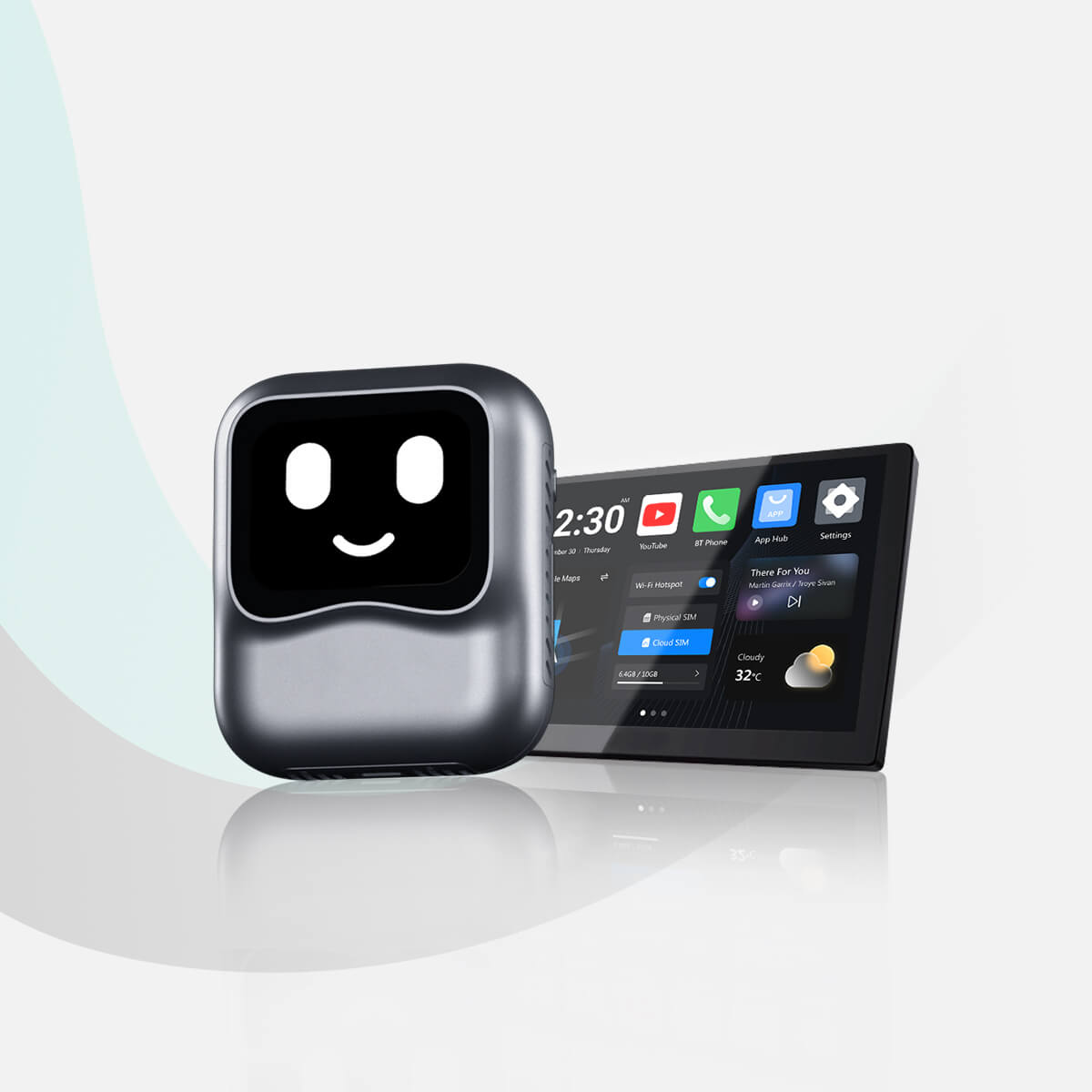 Ottocast NanoAI Smart Box 1.83 Inch Interactive Screen CloudSIM