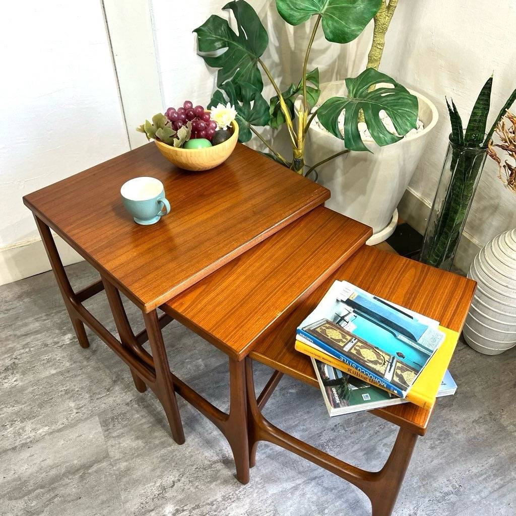 ネストテーブル コーヒーテーブル 北欧イギリス 【1】チーク材 入れ子