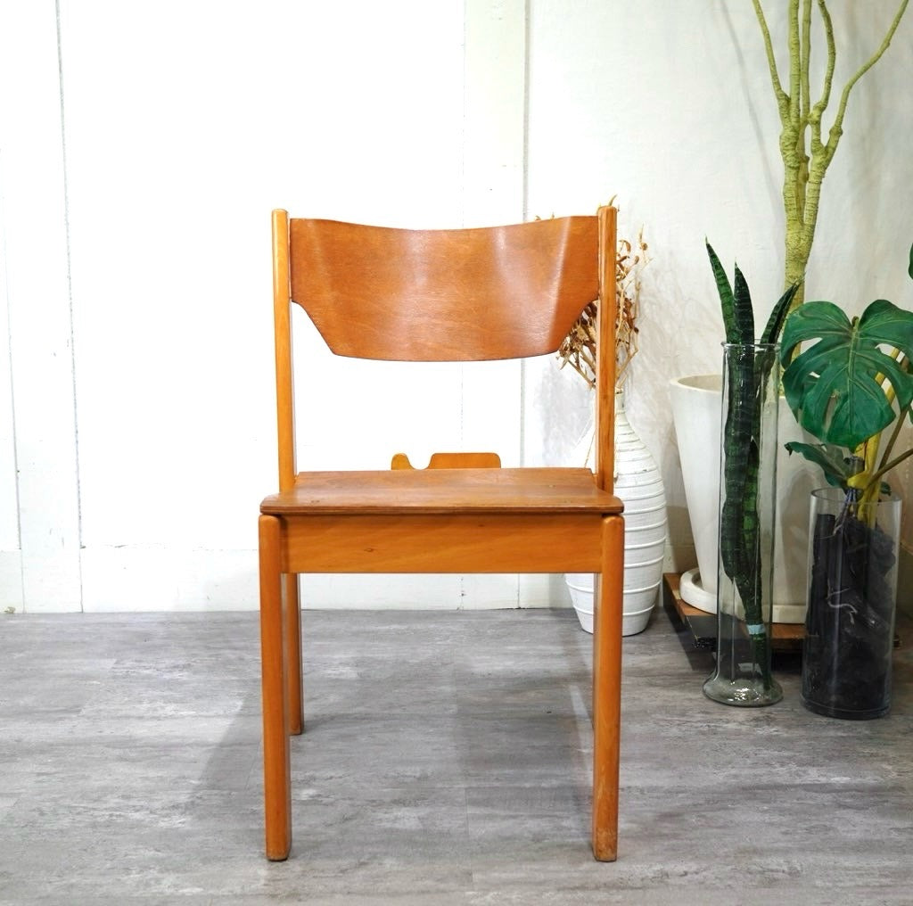 ヴィンテージ スクールチェア 学校椅子 ダイニングチェア オランダ製