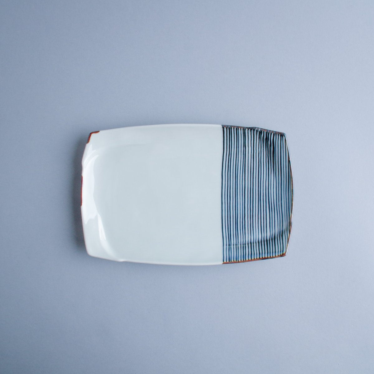 波佐見焼 手描き染付 長角皿 21.5cm 福峰窯の通販｜Studio1156