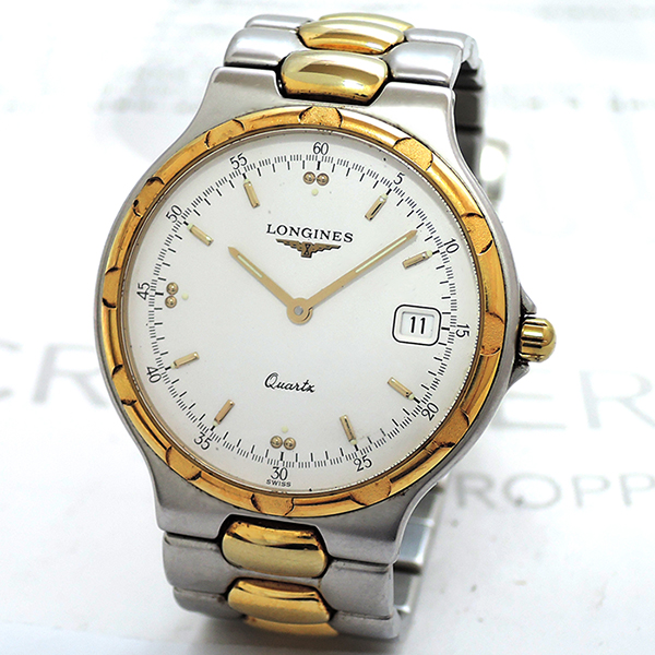 ロンジンLONGINES コンクエスト コンビ L1.614.3 クォーツ 男性用 白
