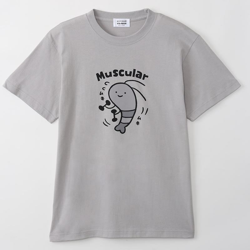 ホワイトタイガーとブラックタイガー Tシャツ Muscular ライトグレー