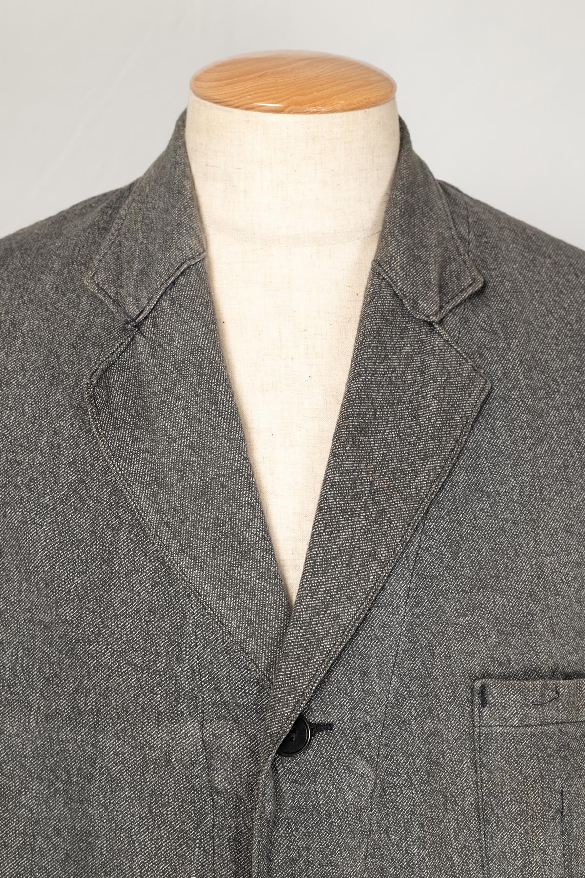50s ”Adolphe Lafont ” Black Chambray Atelier Coat | 57 Rue de Rome