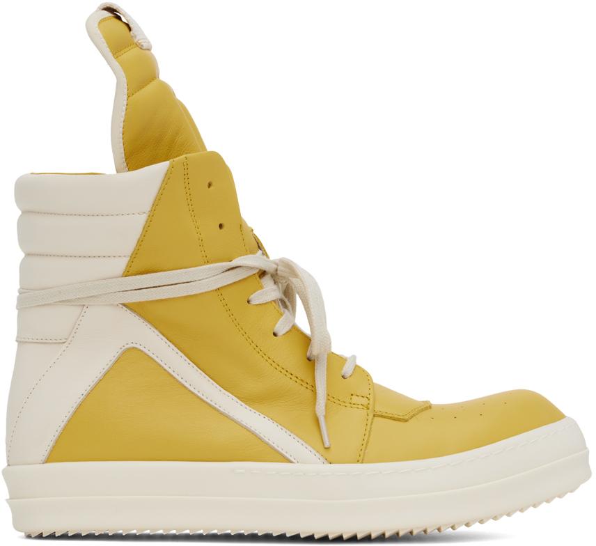 Shop Yellow & White Porterville Geobasket Sneakers on Sale at