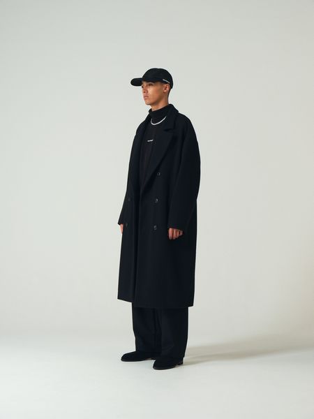 COOTIE / Wool Mossa Double Chester Coat -Black- | 80-HACHIMARU-