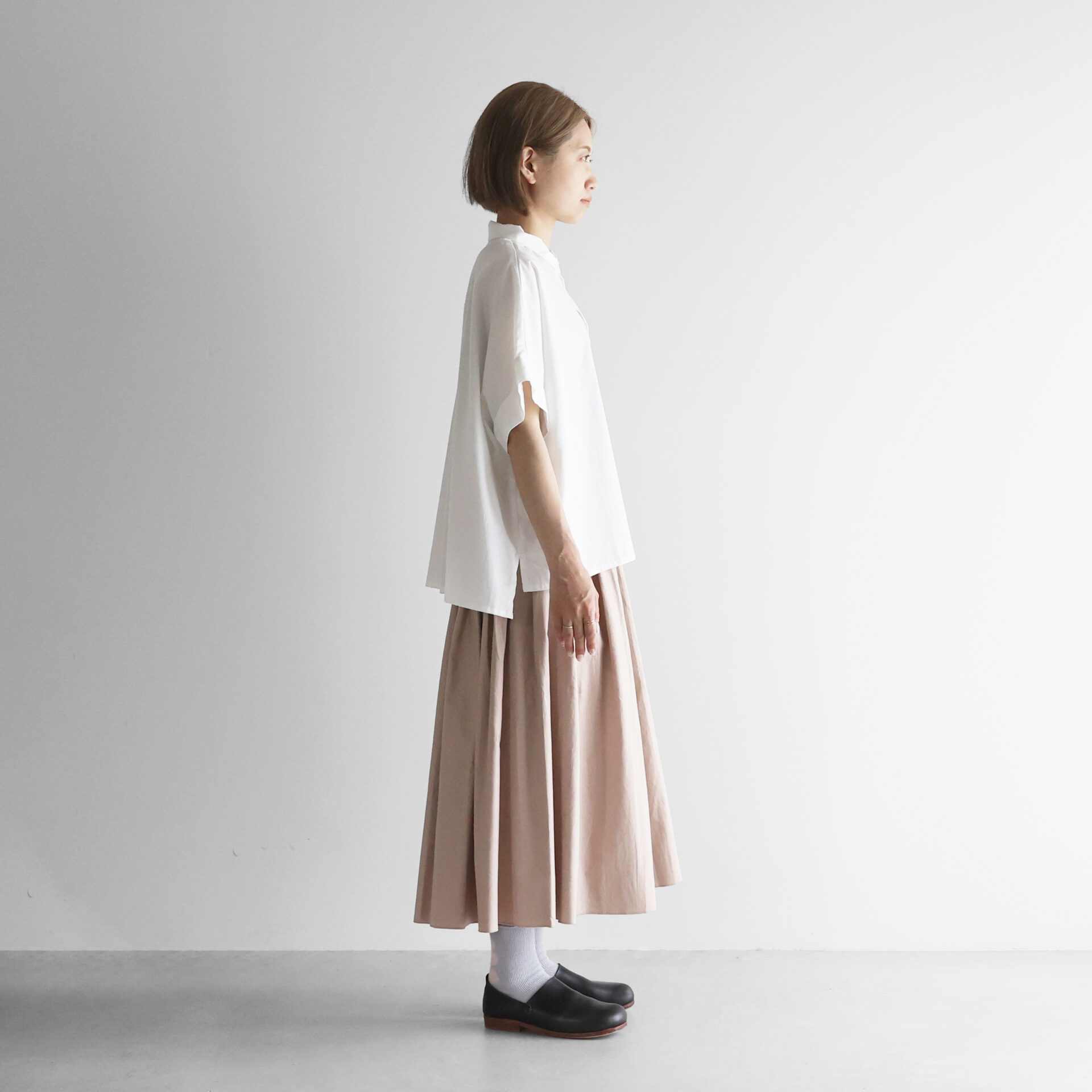 ギザコットンブロードスクエアワイドシャツ【レディス】024をリリース