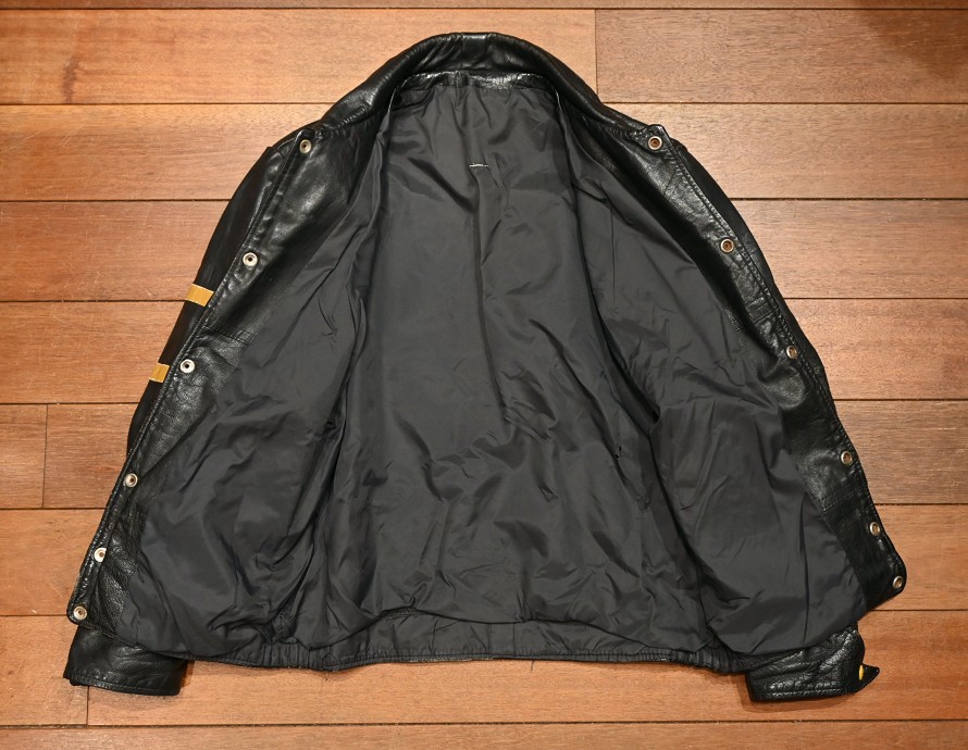 USED 80S カナダ製 オールレザー スタジャン(Black*Yellow) サイズ表記