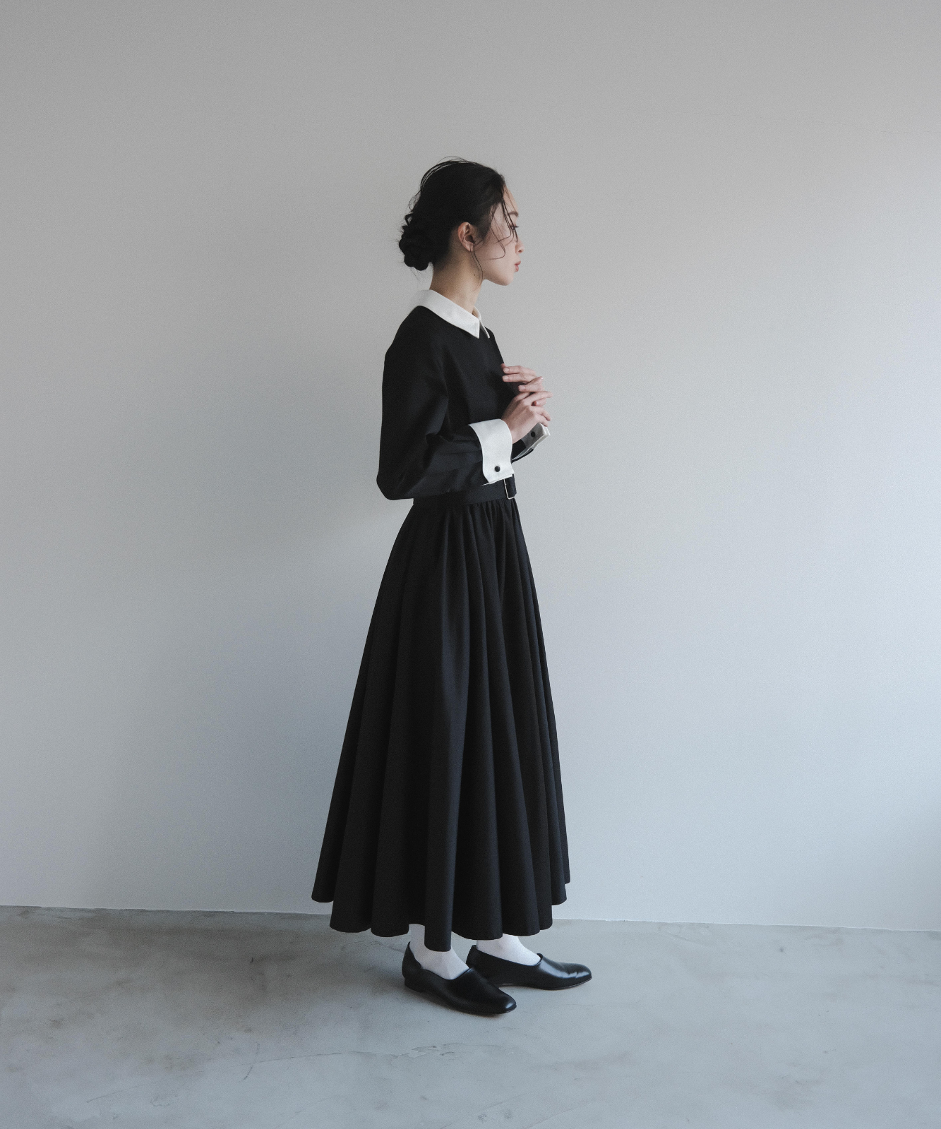 ≪通常販売≫【THE DRESS #32】double cuffs bicolor one piece