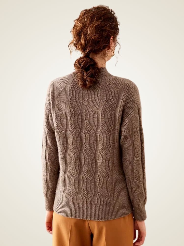 Sophie - Mock Neck Cashmere Sweater | The Cashmere Studio