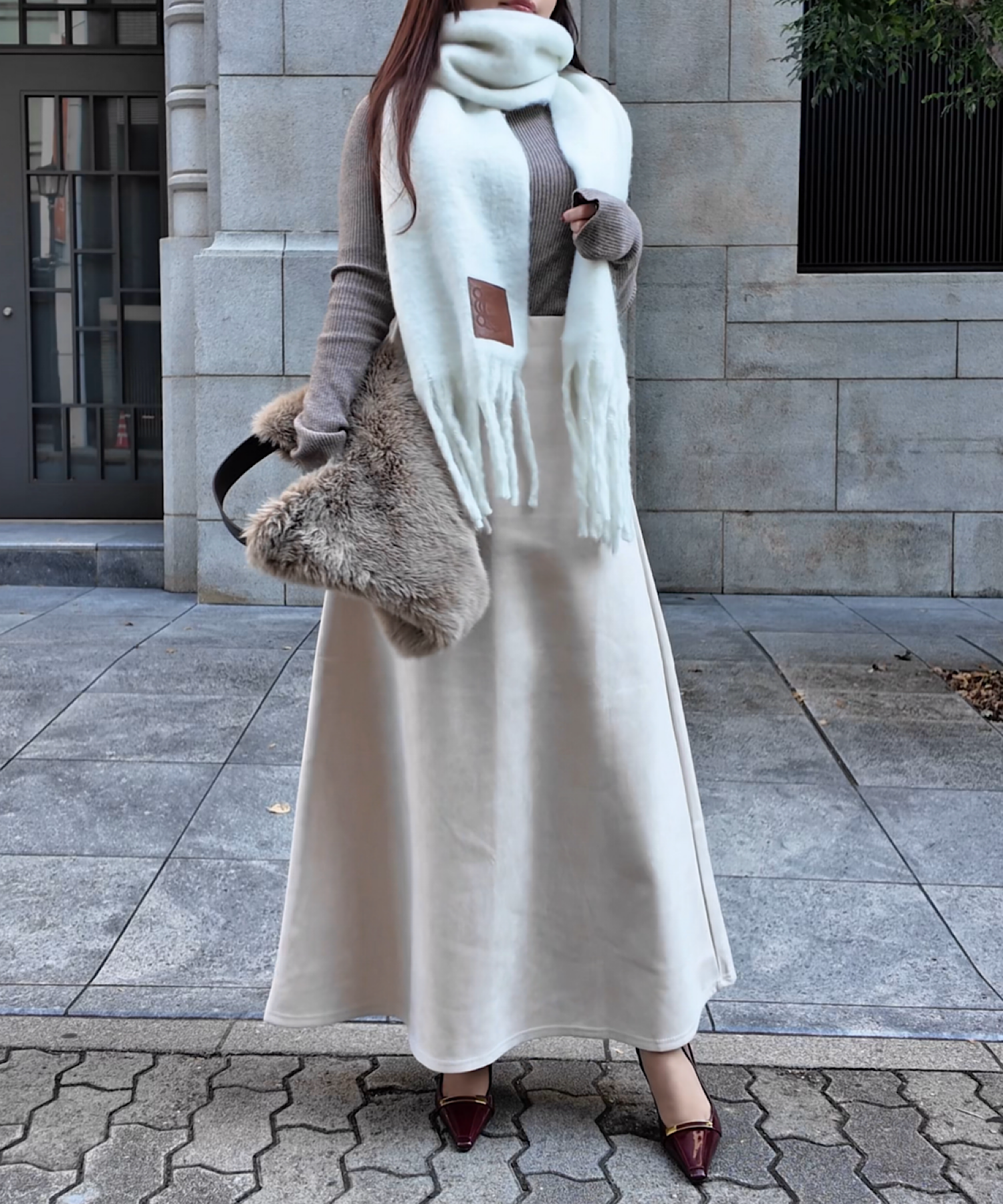 シグネチャーフリンジ大判ストール | THEODORIC.dy公式通販 | セオ