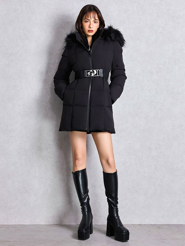 GYDA ジェイダ ダウン ジャケット ロング GD ベルト付き ロング ダウン