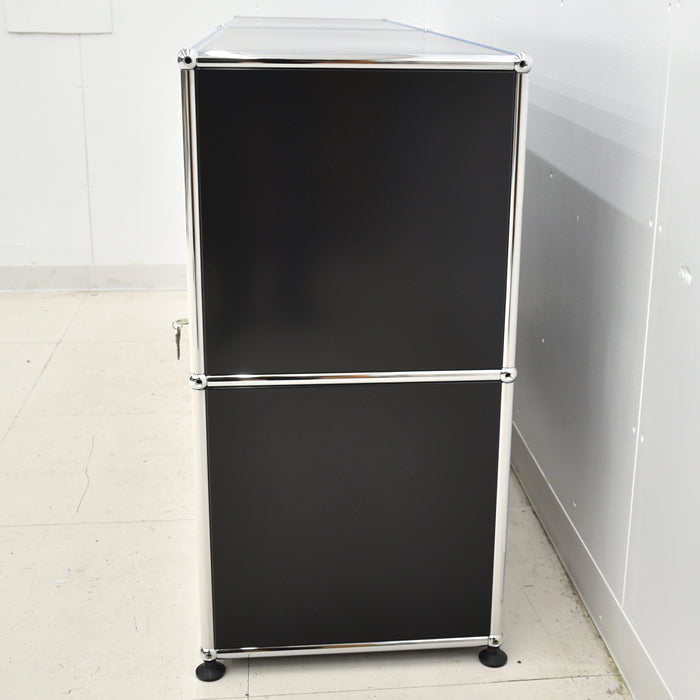 中古】USM Haller ハラーキャビネット 2列2段 ブラック W1525