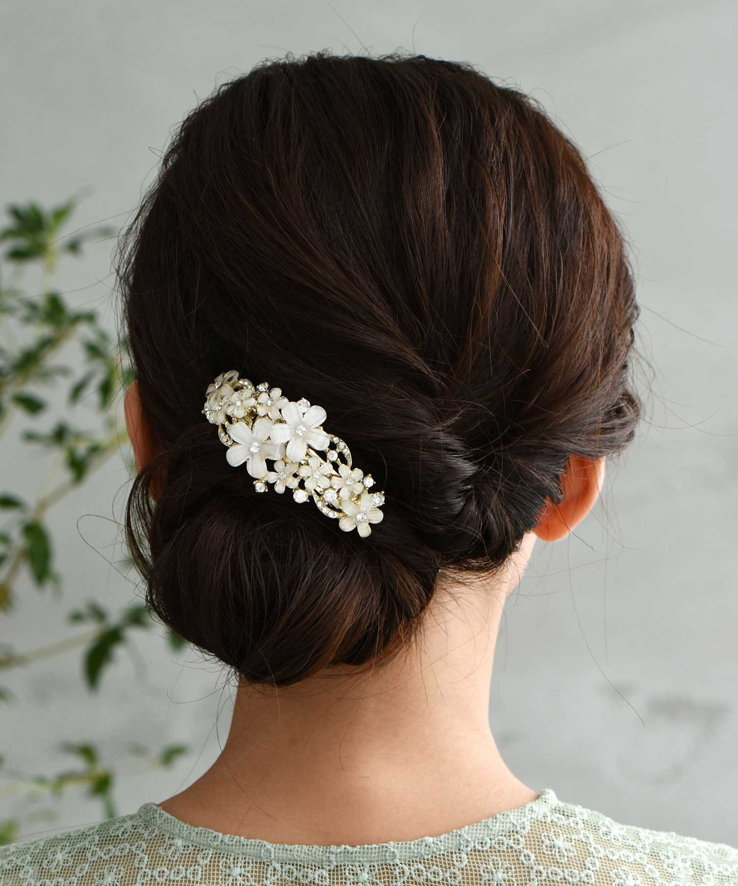 楽天市場】バレッタ シンプル 花 小花 フラワー モチーフ ホワイト