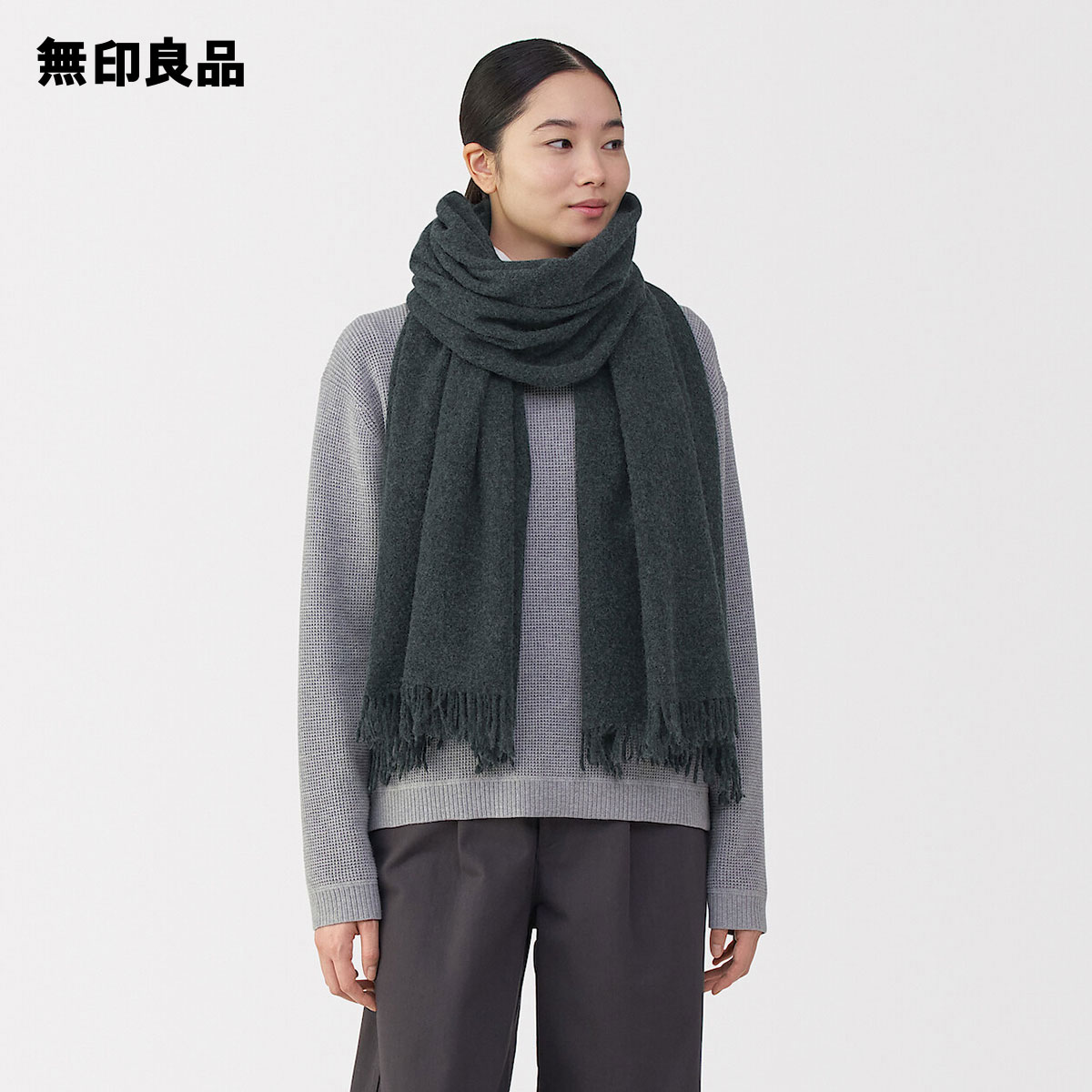 楽天市場】ふっくらウール 大判ストール（薄手）・60×200cm