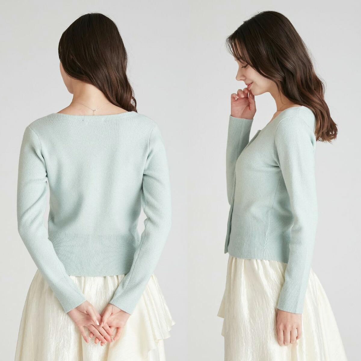 楽天市場】セルフォード CELFORD スクエアネックラメニット