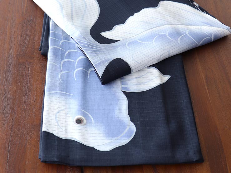 楽天市場】人気ブランド「撫松庵」浴衣 - 絵羽金魚（濃紺/108-337-085